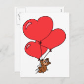 Cute Valentijn Love Stuffed Beer Feestdagenkaart (Voorkant / Achterkant)