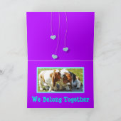 Cute Valentijn met Funny Basset Hounds Feestdagen Kaart (Binnen)