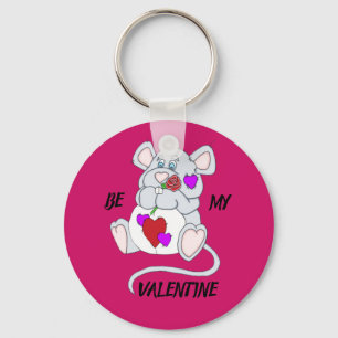 Cute Valentijn Mouse Sleutelhanger