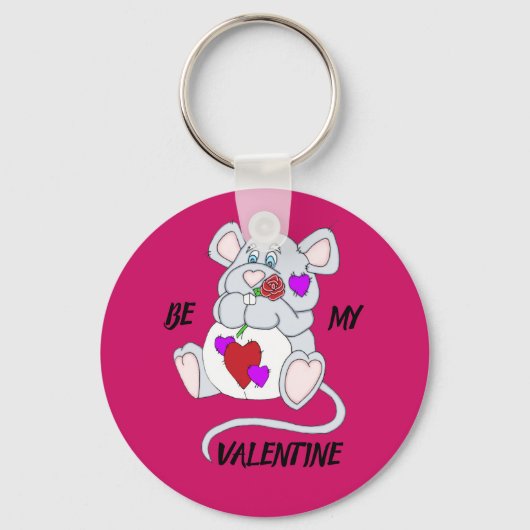 Cute Valentijn Mouse Sleutelhanger (Voorkant)
