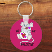 Cute Valentijn Mouse Sleutelhanger (Voorkant)