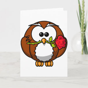 Cute Valentijn Owl Feestdagen Kaart