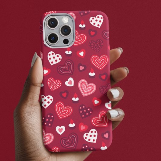 Cute Valentijns harten patroon Case-Mate iPhone Case