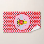 Cute Valentijnsdag Bee Bad Handdoek (Handdoek)