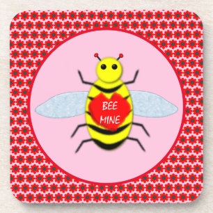 Cute Valentijnsdag Bee Bier Onderzetter