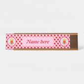 Cute Valentijnsdag Bee Custom Bureau Naambordje (Voorkant)