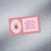 Cute Valentijnsdag Bee Custom Magnetisch Visitekaartje (Voorbeeld)