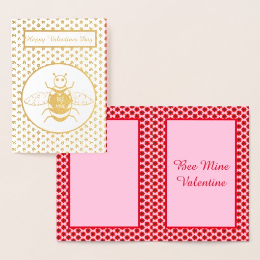 Cute Valentijnsdag Bee Folie Kaarten (Display)