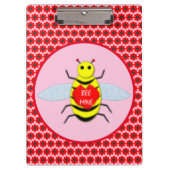Cute Valentijnsdag Bee Klembord (Voorkant)