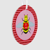Cute Valentijnsdag Bee Ornament (voorkant)