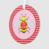 Cute Valentijnsdag Bee Ornament (voorkant)