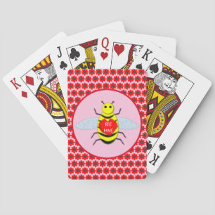Cute Valentijnsdag Bee Pokerkaarten