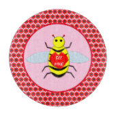 Cute Valentijnsdag Bee Snijplank (Voorkant)