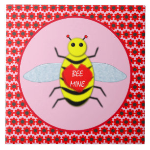 Cute Valentijnsdag Bee Tegeltje