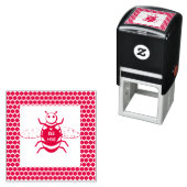 Cute Valentijnsdag Bee Zelfinktende Stempel (In situ)