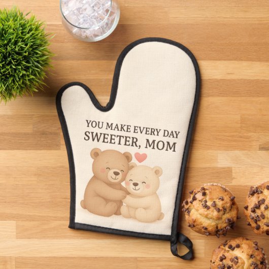 Cute Valentijnsdag Beer Ovenwant voor Moeder (Top down)