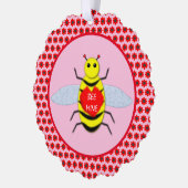 Cute Valentijnsdag Bij Custom Ornament Kaart (Links)