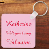 Cute Valentijnsdag Bij Custom Sleutelhanger (Achterkant)