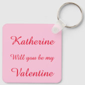 Cute Valentijnsdag Bij Custom Sleutelhanger (Achterkant)
