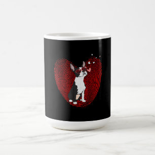 Cute Valentijnsdag Boston Terrier Graphic Heart Koffiemok