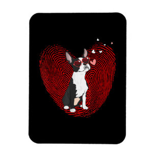 Cute Valentijnsdag Boston Terrier Graphic Heart Magneet