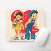  Cute Valentijnsdag, Boy and Girl Hearts Muismat (Met muis)