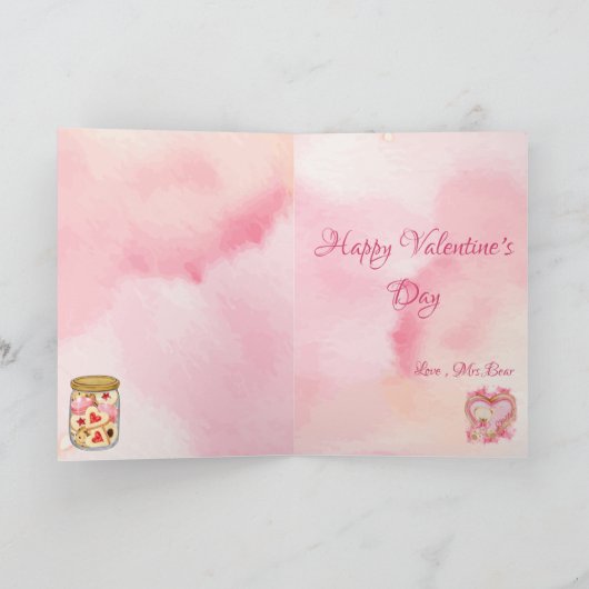 Cute Valentijnsdag Card Kaart (Binnen)