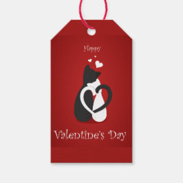 Cute Valentijnsdag Cats Love Cadeaulabel