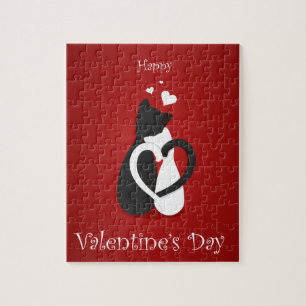 Cute Valentijnsdag Cats Love Legpuzzel