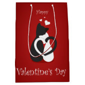 Cute Valentijnsdag Cats Love Medium Cadeauzakje (Voorkant)