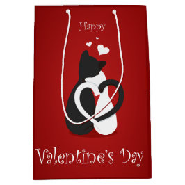 Cute Valentijnsdag Cats Love Medium Cadeauzakje
