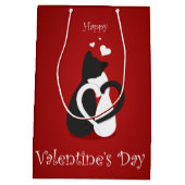 Cute Valentijnsdag Cats Love Medium Cadeauzakje (Achterkant)