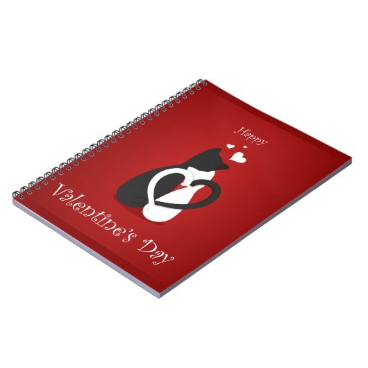 Cute Valentijnsdag Cats Love Notitieboek (Linkerzijde)