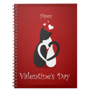 Cute Valentijnsdag Cats Love Notitieboek