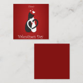 Cute Valentijnsdag Cats Love Notitiekaartje (Voorkant / Achterkant)