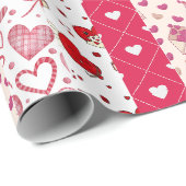 Cute Valentijnsdag Collage Cadeaupapier (Rol Hoek)