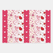 Cute Valentijnsdag Collage Inpakpapier Vel (Voorkant 3)