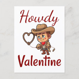 Cute Valentijnsdag Cowboy "Howdy Valentijn" Briefkaart