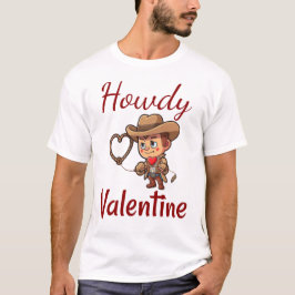 Cute Valentijnsdag Cowboy "Howdy Valentijn" hoort T-shirt