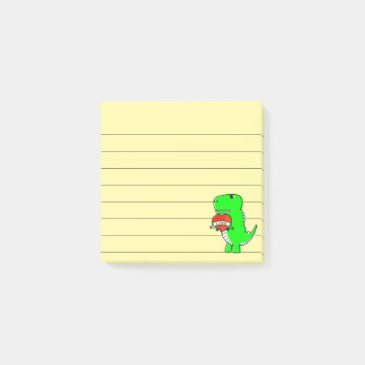 Cute Valentijnsdag Dinosaur, 3x3 Post-it® Notes (Voorkant)