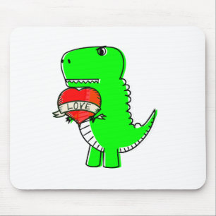 Cute Valentijnsdag Dinosaur Muismat
