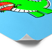 Cute Valentijnsdag Dinosaur Poster (Hoek)