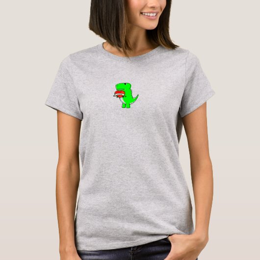 Cute Valentijnsdag Dinosaur T-shirt (Voorkant)