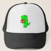 Cute Valentijnsdag Dinosaur Trucker Pet (Voorkant)