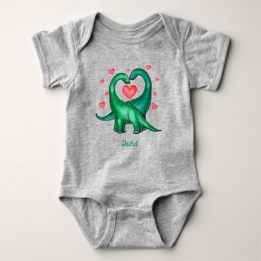 Cute Valentijnsdag Dinosaurs Romper (Voorkant)