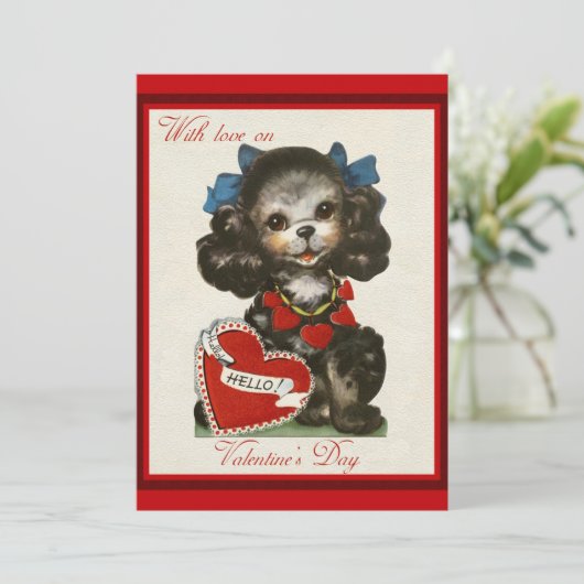 Cute Valentijnsdag Dog (Staand voorkant)