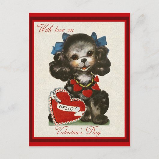 Cute  Valentijnsdag Dog Briefkaart (Voorkant)