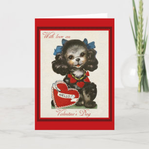 Cute Valentijnsdag Dog Feestdagen Kaart