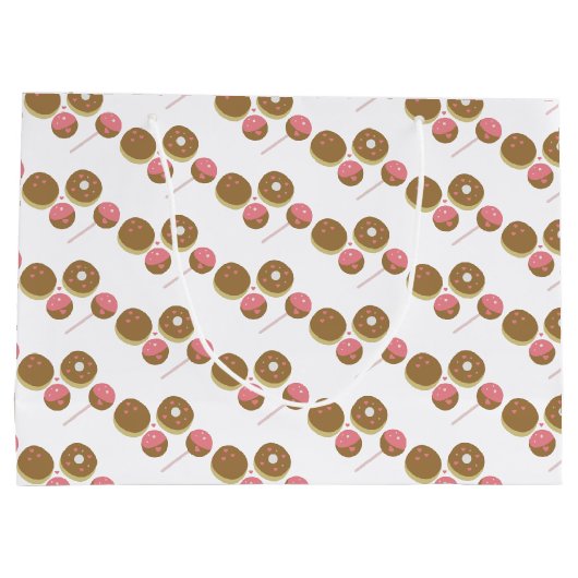 Cute Valentijnsdag Donut and Cake Pop Pattern Groot Cadeauzakje (Achterkant)