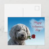 Cute Valentijnsdag Doodle Dog Briefkaart (Voorkant / Achterkant)
